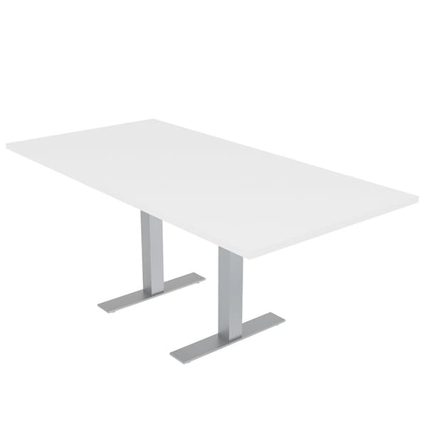 35.5 in W, 71.5 in L, 29 in H, Engineered Wood Top, White